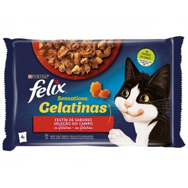 FELIX Sensations Gelatina Seleção do Campo 4x85grs 340Grs Cx. 12