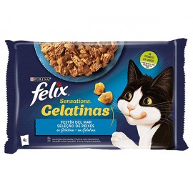 FELIX Sensations Gelatina Seleção de Peixes 4x85grs 340Grs Cx. 12