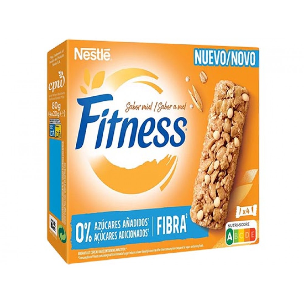 NESTLÉ Barra de Cereais FITNESS 0% C/Sabor a Mel 4x20 Grs (80 Grs) Cx. 8