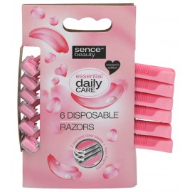 SENCEBEAUTY Lâminas Triplas Descartáveis Senhora Pack 6 Cx. 12