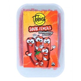 TOBIES Gomas Lápis Morango 200 Grs Cx. 24