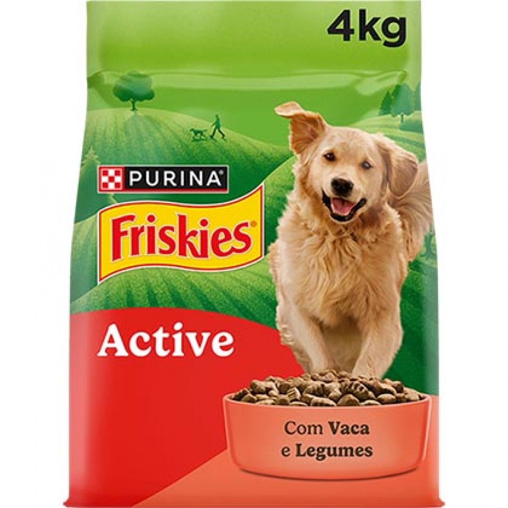 FRISKIES Cao Active Carne Vaca e Legumes Sac.4x 4kg