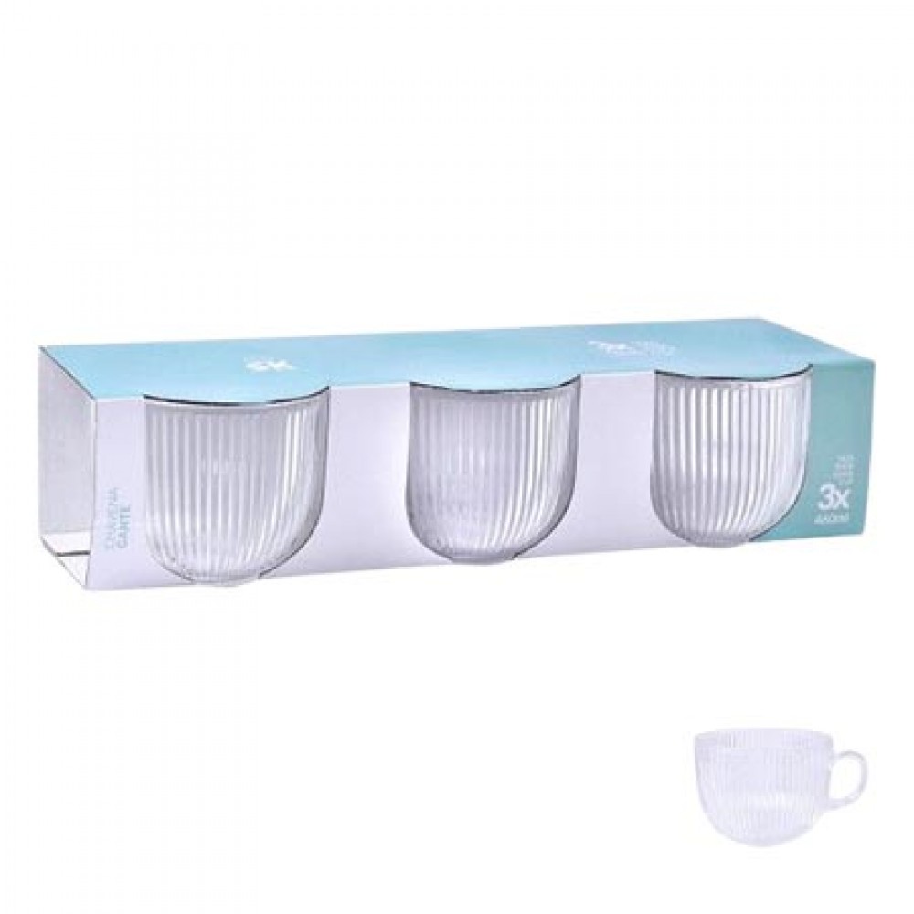SK Chavena Vidro Gante 460Ml Pack 3 Cx. 8 Packs