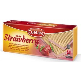 CUÉTARA Wafer C/Recheio Sabor a Morango 150 Grs Cx. 21
