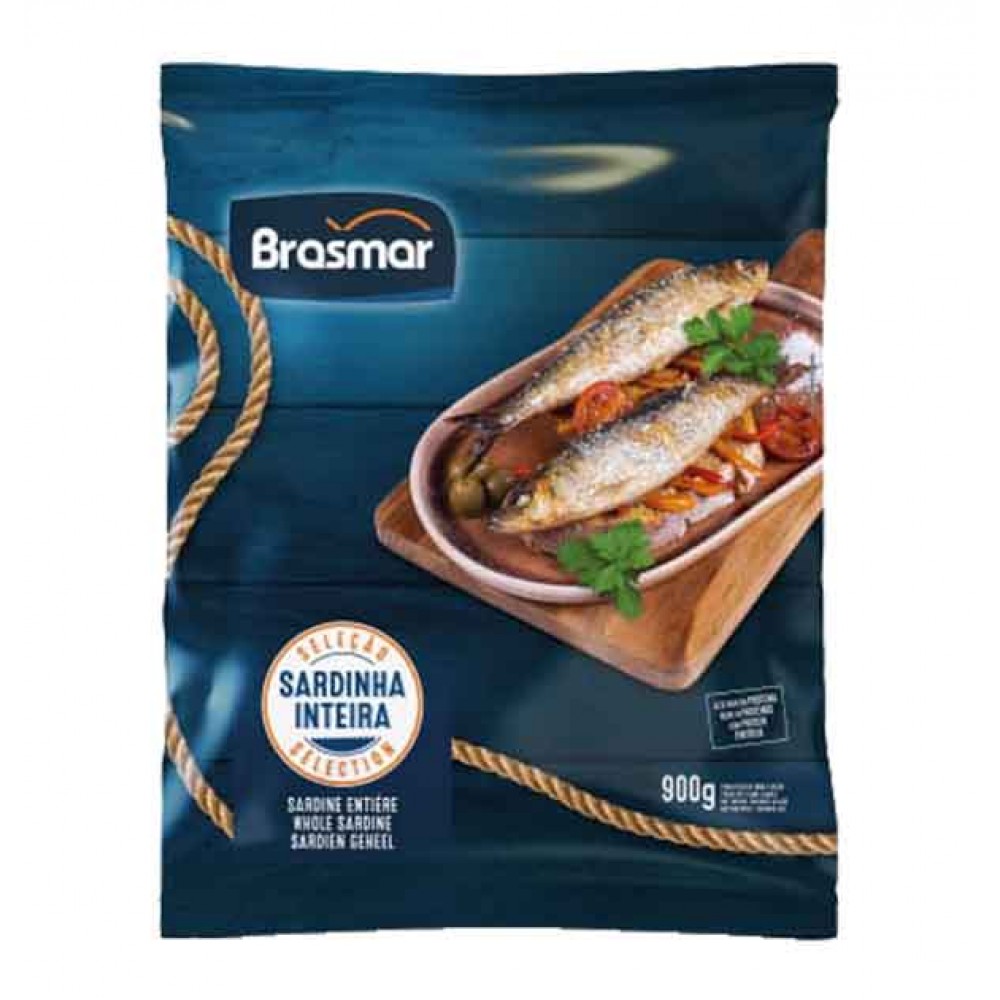 BRASMAR Sardinha Inteira Ultracongelada 900 Grs Cx. 6