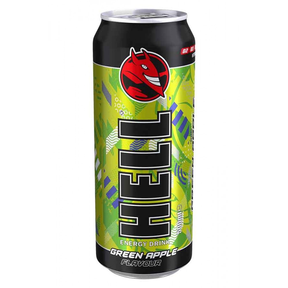 HELL Bebida Energética Maça Verde 500ml Cx. 12