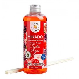 LA CASA DE LOS AROMAS Mikado Recarga Especial Frutos Vermelhos 250Ml Cx. 6