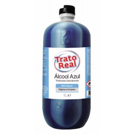 TRATO REAL Álcool Azul Totalmente Desnaturado 90% 1 Lt Cx. 12