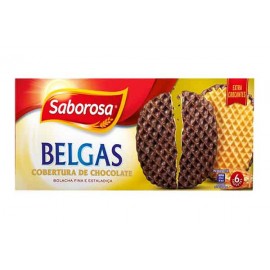 SABOROSA Bolachas Belgas de Chocolate 198Grs Cx. 12