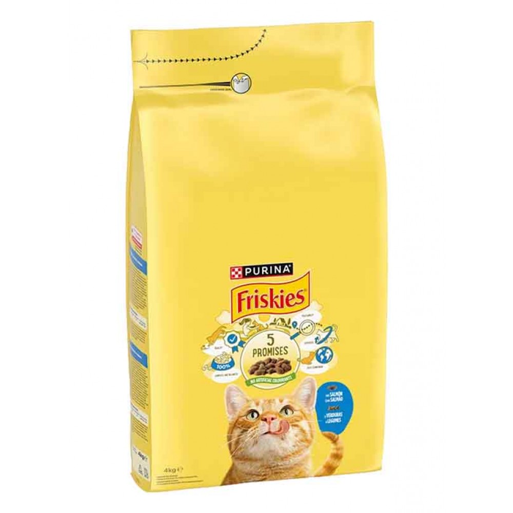 FRISKIES Gato Salmão e Legumes 4 Kg Pack 4