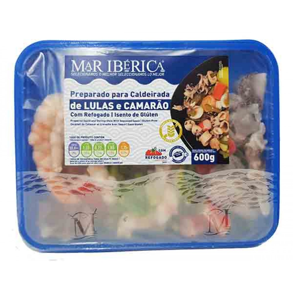 MAR IBERICA Preparado P/Caldeirada de Lulas e Camarão S/Glúten 600Grs Cx. 6