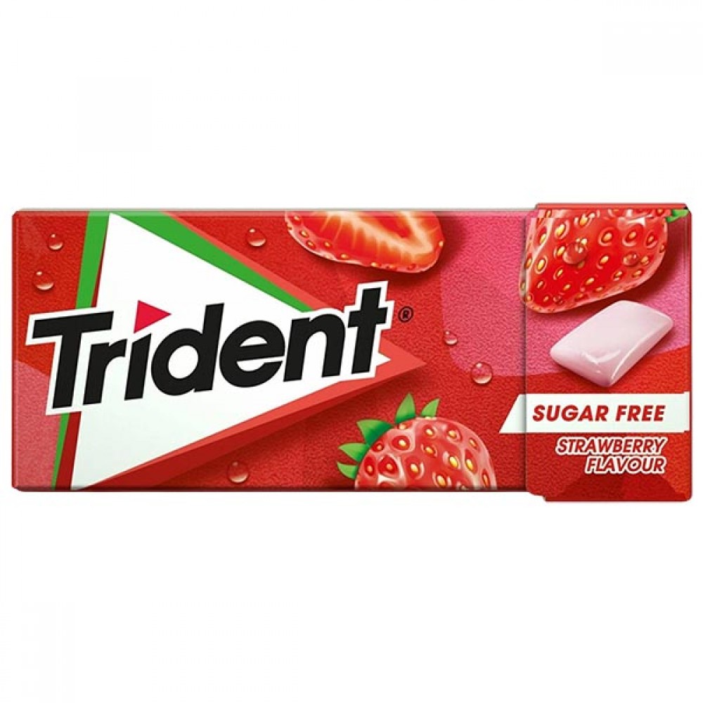 TRIDENT Chiclas Morango 14Grs Pack. 24