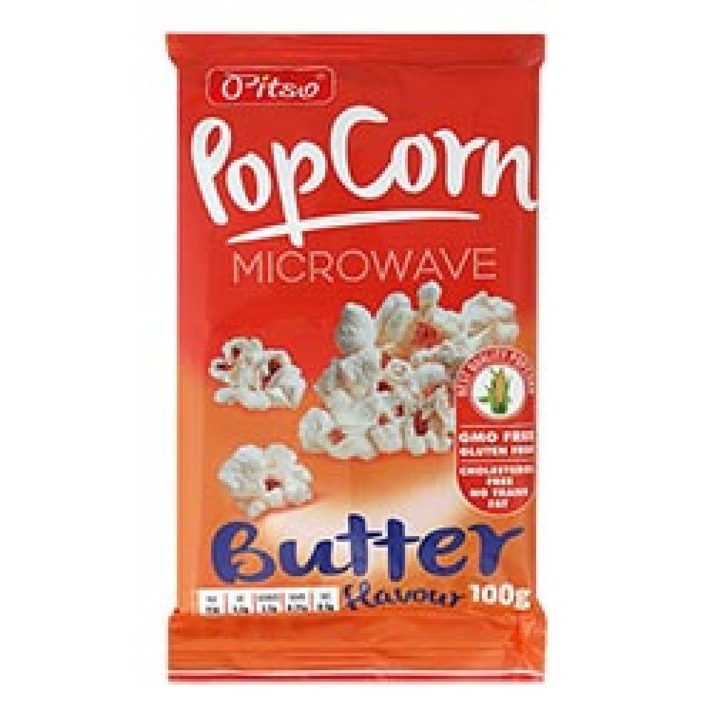 PITSO Pipocas Microndas Manteiga 100grs Cx. 15