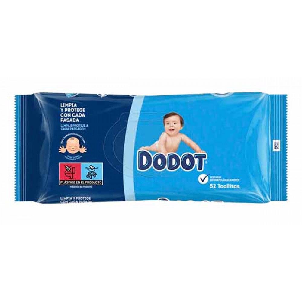 DODOT Toalhitas Bébé Azul 52 Uni Cx. 12