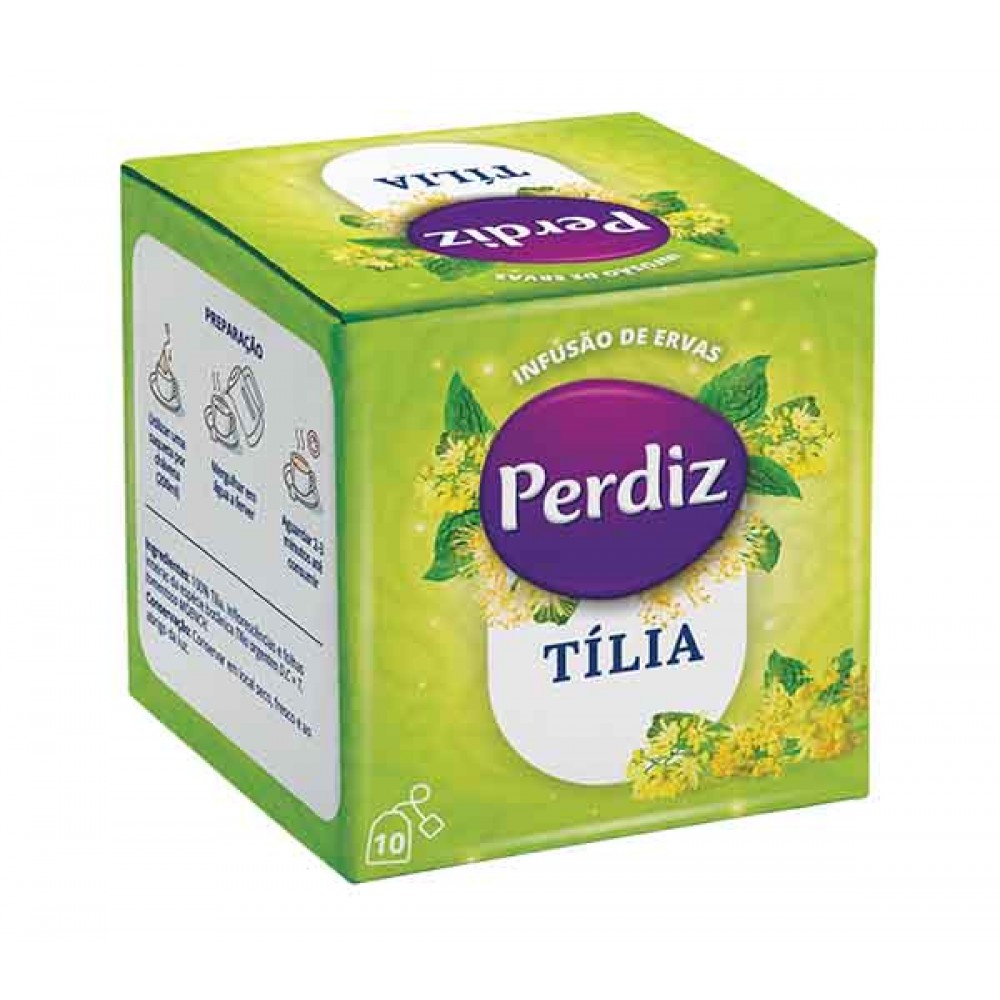 PERDIZ Chá de Tília 15 Grs (10 saquetas) Pack 12 Uni Cx. 8 Packs