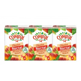 COMPAL Clássico Néctar Pêssego 3x200Ml Cx. 8