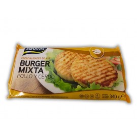 EUROFRITS Hambúrguer Misto de Frango e Porco 340grs Cx. 16