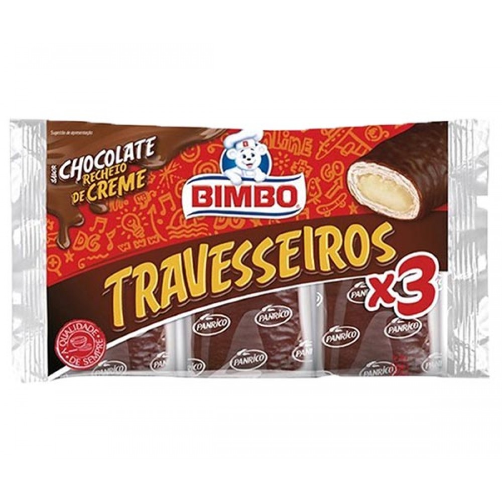 BIMBO Travesseiros C/ Chocolate 195Grs Pack 3