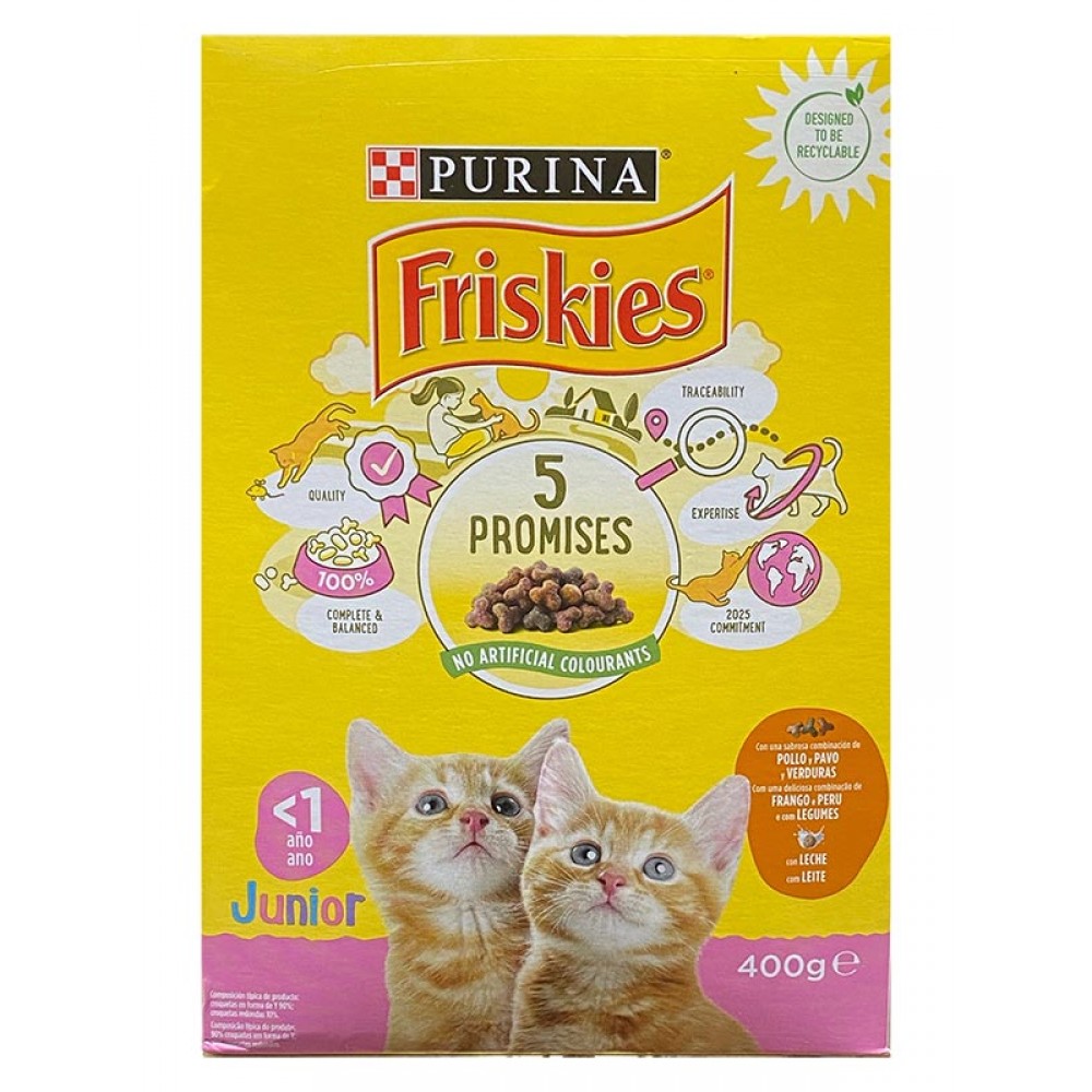 FRISKIES Gato Junior Frango e Peru com Verduras 400Grs Cx. 10