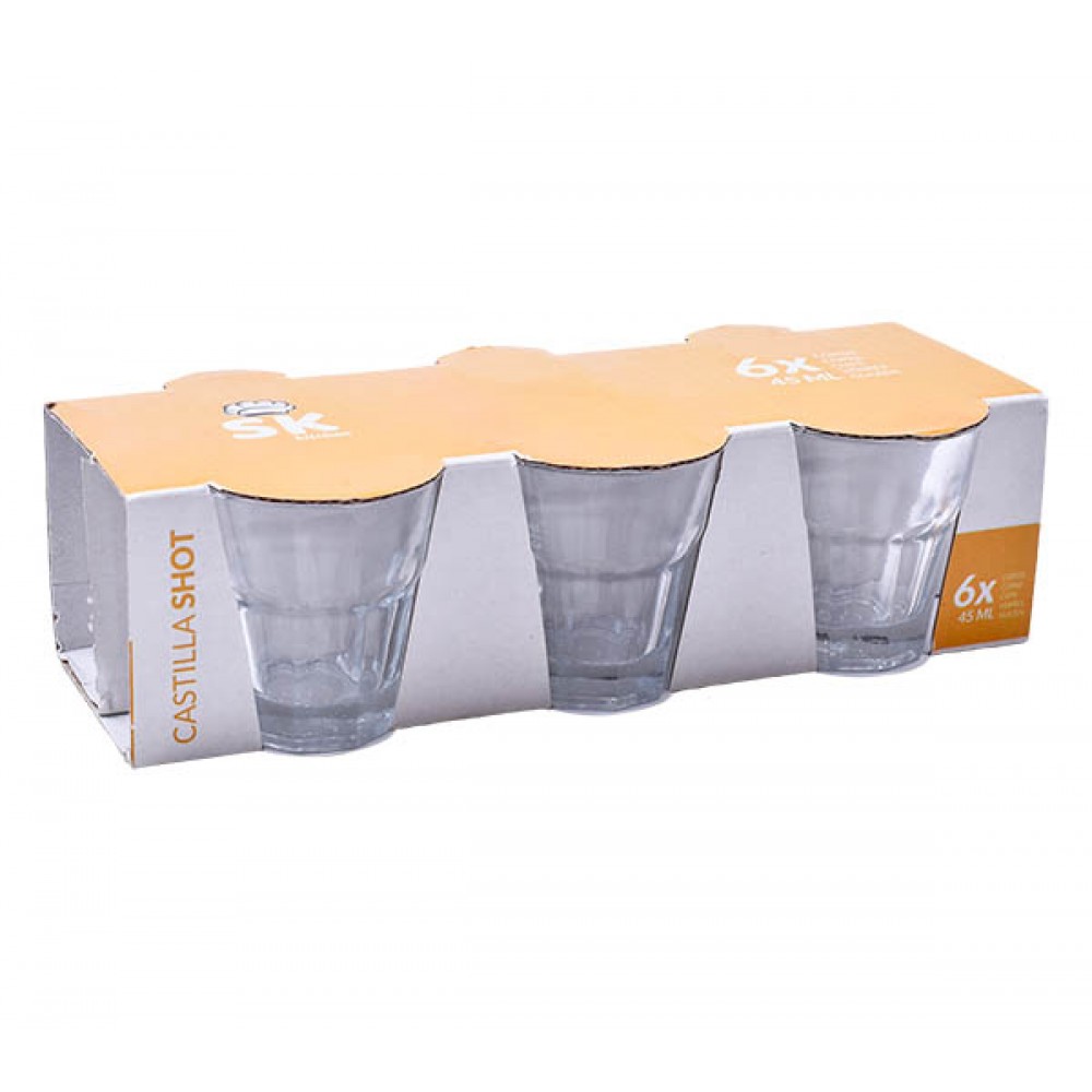 SK Castilla Copo de Shot 45Ml Pack 6 Cx. 24 Packs