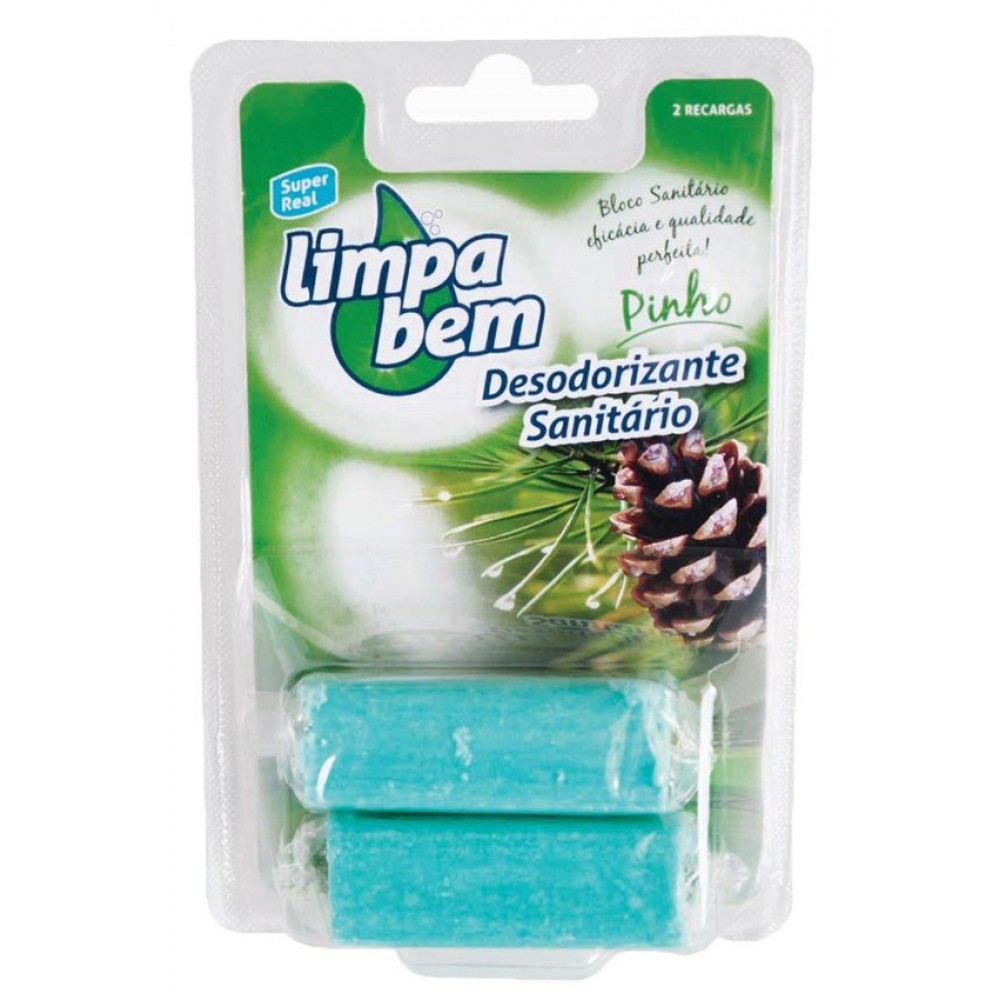 LIMPA BEM Bloco WC SReal Pinho Recarga 2x40Gr Cx.12