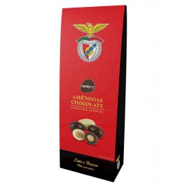 CANDYCAT Amêndoas de Chocolate  de Leite & Chocolate Branco S.L. Benfica 150 Grs Cx. 16