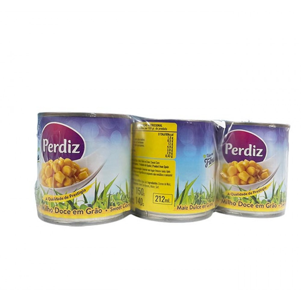 PERDIZ Milho Doce em Grão 3x150Grs Cx. 8