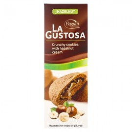 BOGUTTI La Gustosa Bolacha Crocante C/Creme de Avelã 150grs Cx. 18