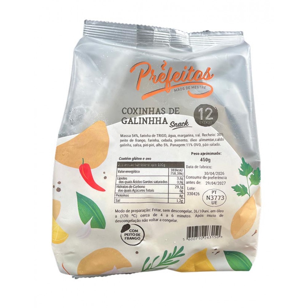 PREFEITOS Coxinhas de Galinha Pack 12 Uni Cx. 10