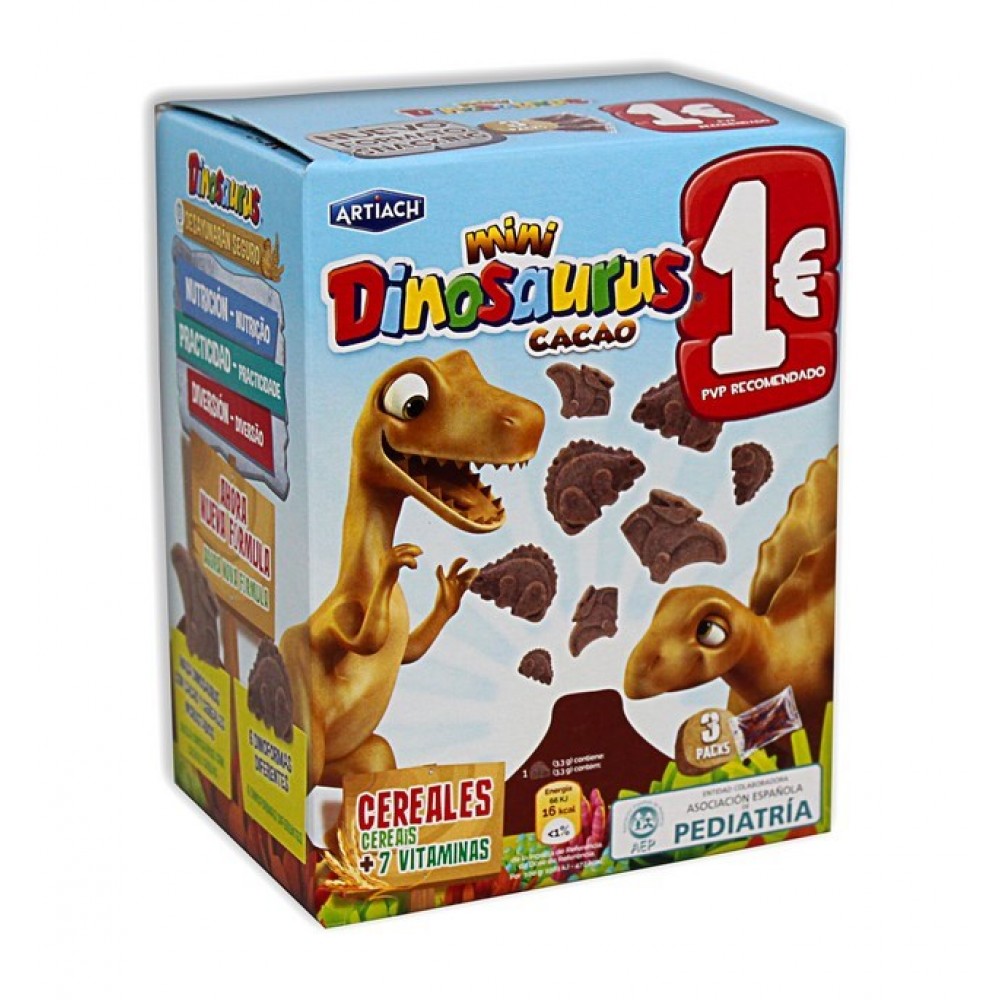 ARTIACH Mini Dinossauros Cacau 120Grs Cx. 12