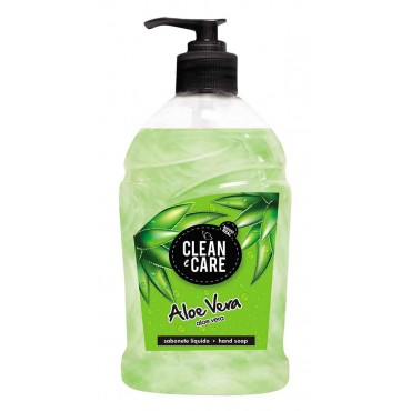 CLEAN CARE Sabonete Líquido C/ Doseador Aloé Vera  500ml Cx. 6