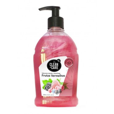 CLEAN CARE Sabonete Líquido C/ Doseador Frutos Vermelhos 500ml Cx. 6
