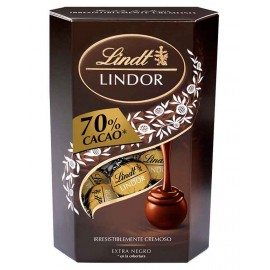 LINDT Lindor Cornet Bombons Chocolate Extra Negro 200 Grs Cx. 8