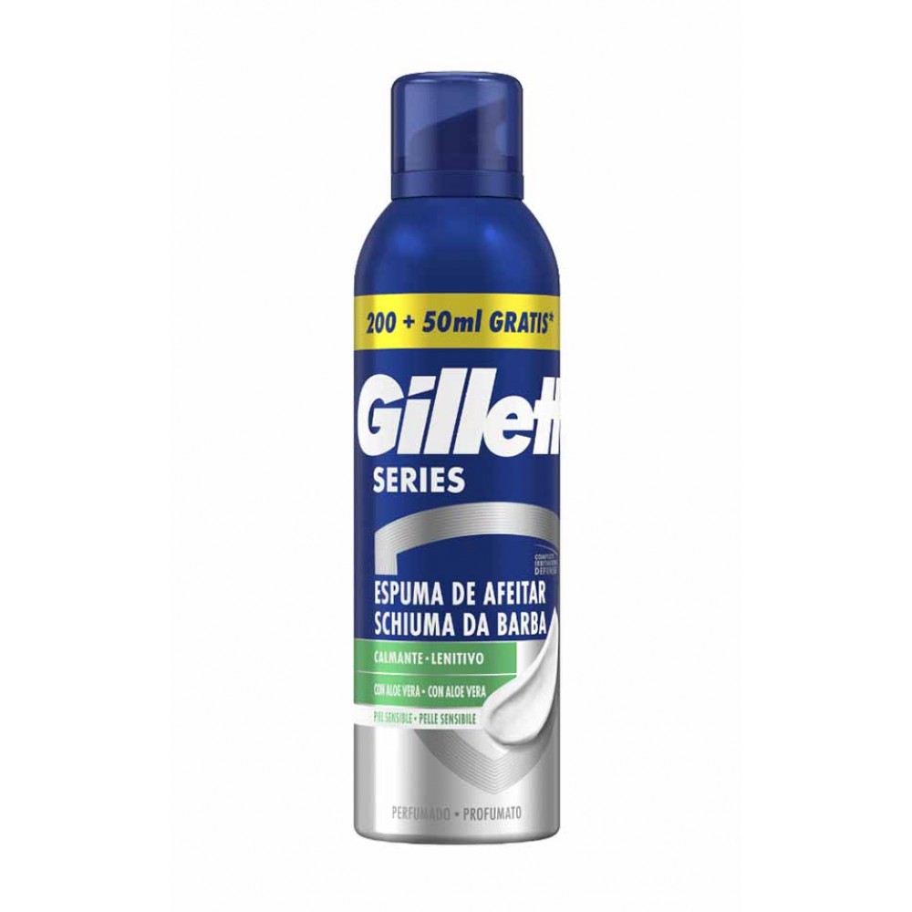 GILLETTE Espuma de Barbear Calmante C/Aloe Vera 250Ml Cx. 6