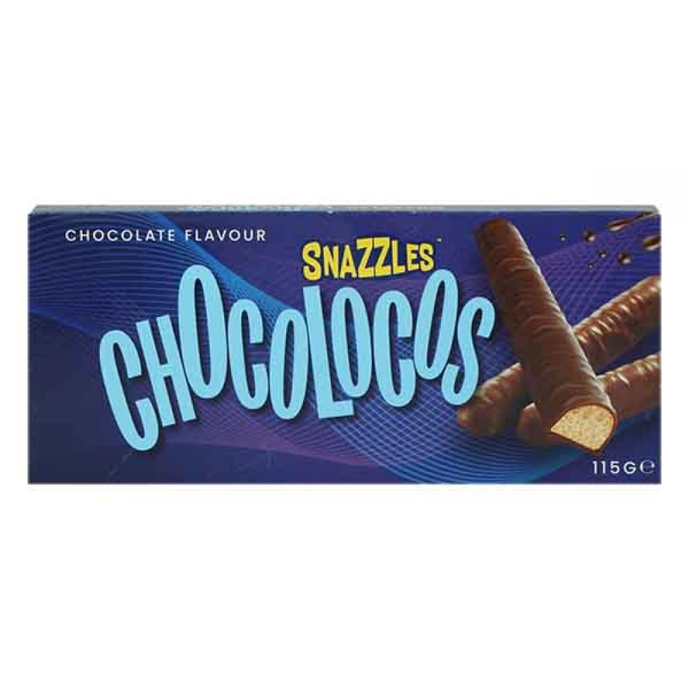 SNAZZLES Chocolocos Sticks Cobertos Chocolate 115 Grs Cx. 24