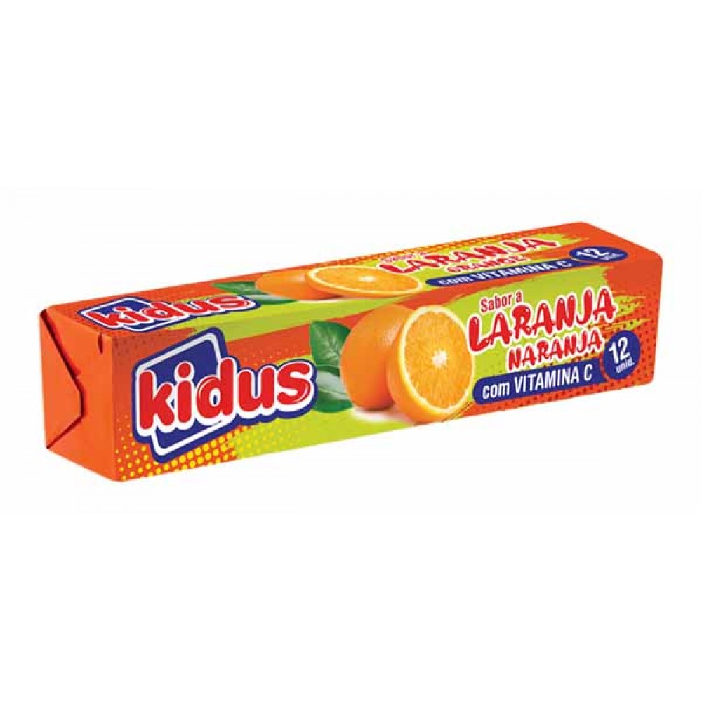 KIDUS Caramelos Sabor a Laranja 45 Grs Pack 18 Cx. 8 Packs (144 Uni)