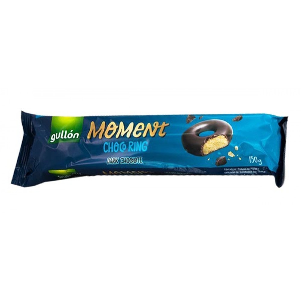 GULLON Moment Choco Ring Chocolate Negro 128 Grs Cx. 18