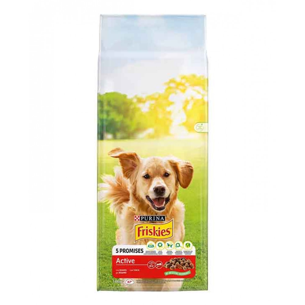 FRISKIES Cão Active Carne Vaca 14 Kg