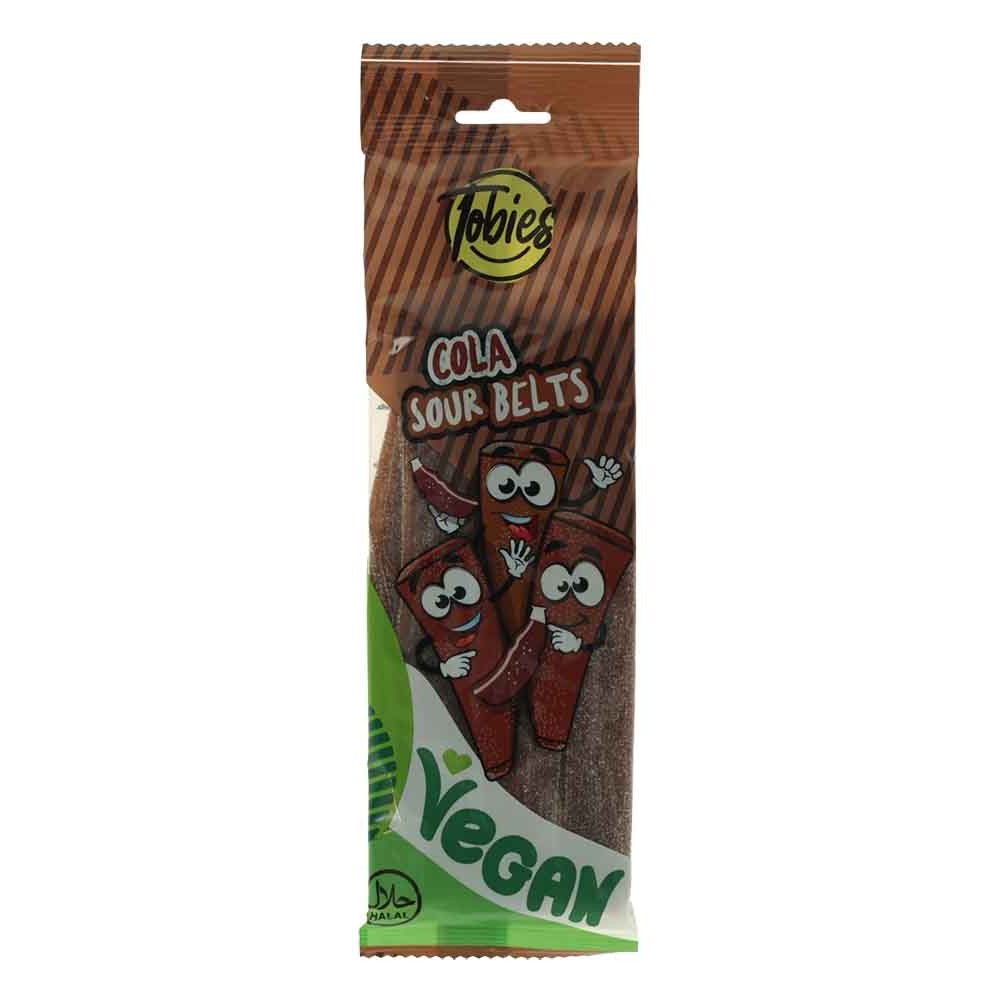 TOBIES Gomas Cintas Sour Cola Vegan 180 Grs Cx. 24