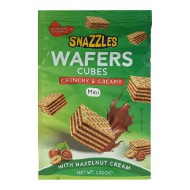 SNAZZLES Wafers Minis C/Recheio Creme de Avelã 150 Grs Cx. 24