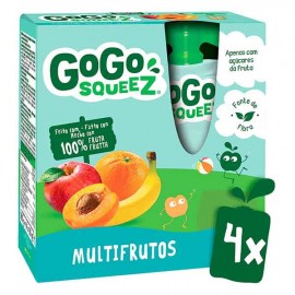 GOGO Squeez Multifrutos 100% Fruta Embalagem 90Grs Pack 4 Cx. 12 Packs