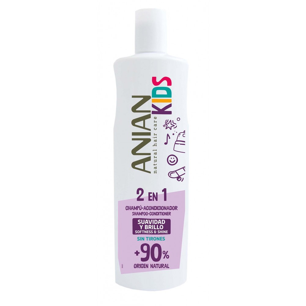 ANIAN Champô Infantil 2em1 Suave e Brilhante 400Ml Cx. 12