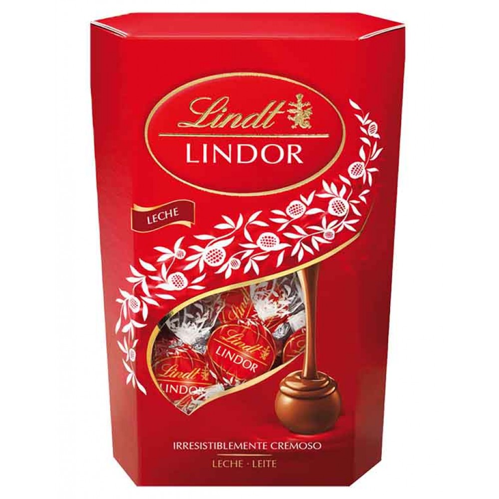 LINDT Lindor Cornet Bombons Chocolate de Leite 200 Grs Cx. 8