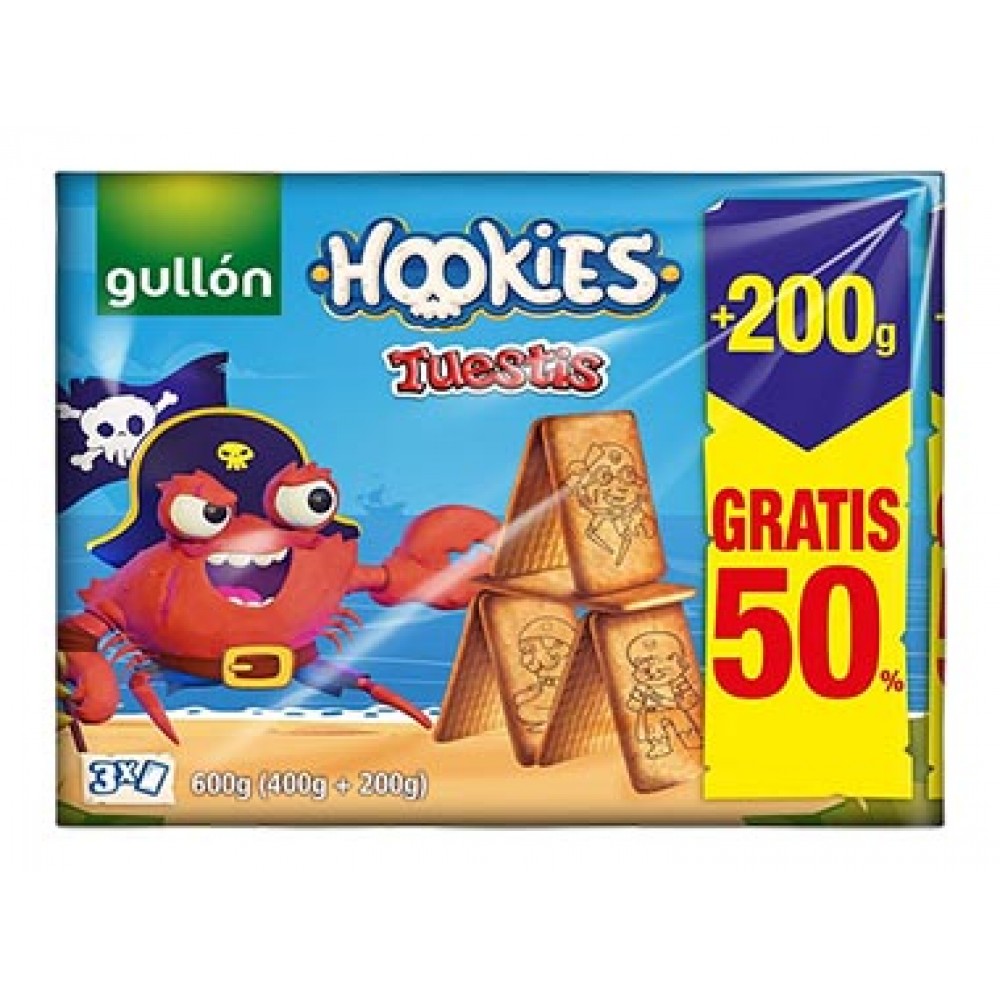 GULLÓN Hookies Tuestis 400+200grs Cx. 14