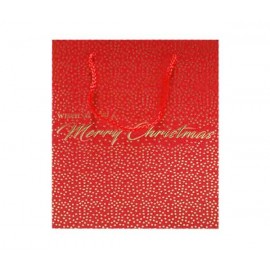 Saco Presente Papel SS Merry Christmas Vermelho 23x18x8 Cm Pack 12 Cx. 144 (12 Packs)