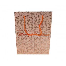 Saco Presente Papel SS Merry Christmas Bege 32x26x10 Cm Pack 12 Cx. 144 (12 Packs)