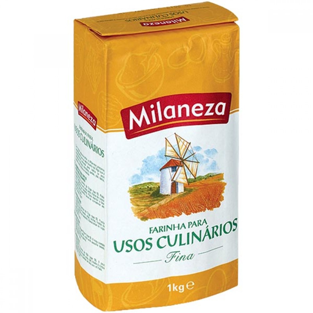 MILANEZA Farinha De Trigo Fina Para Usos Culinários 1Kg Emb.10