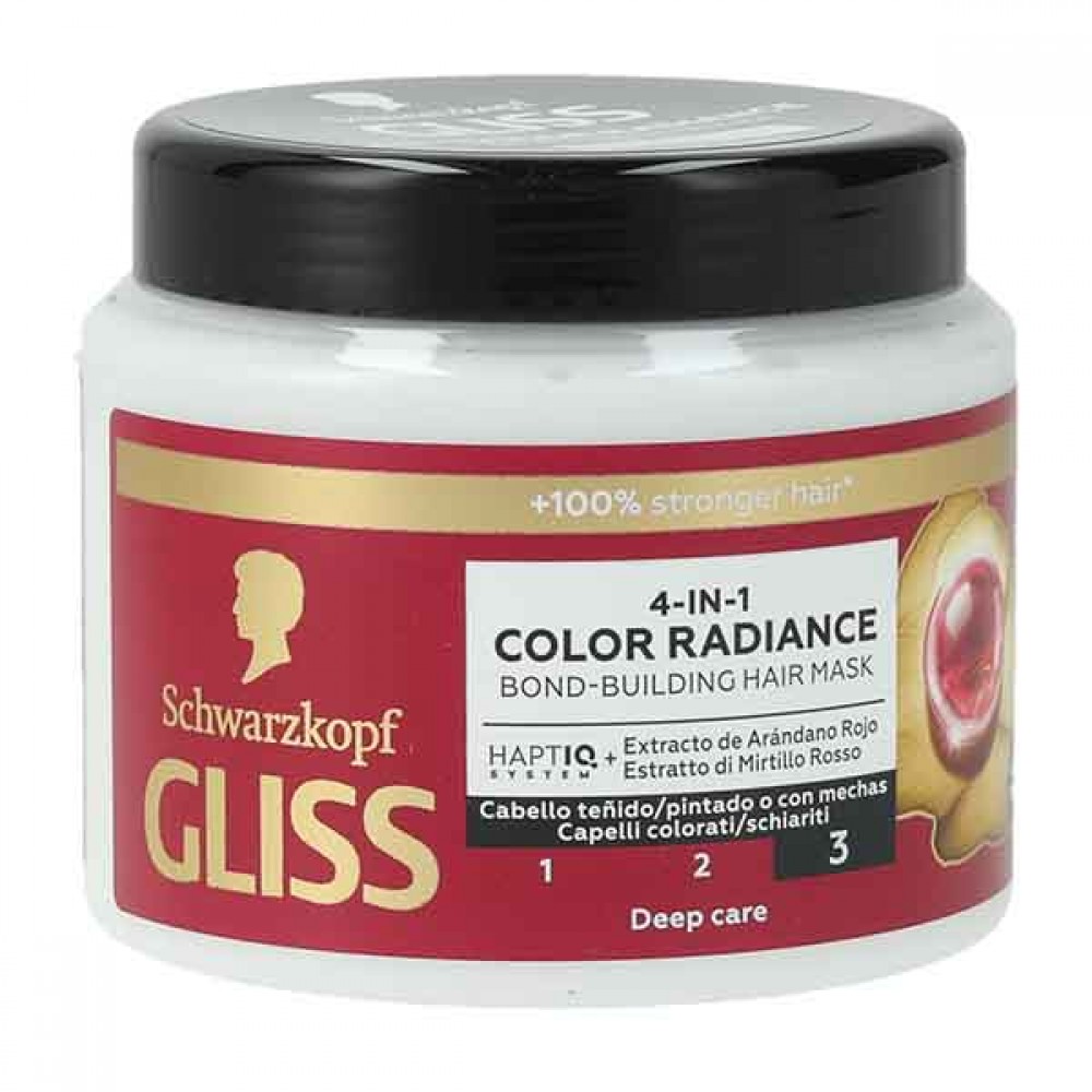 GLISS Máscara P/Cabelo Color Radiance 4em1 400 Ml Cx. 6