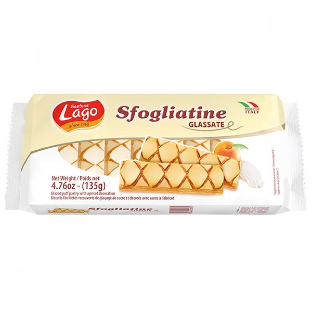 LAGO Bolachas Sfogliatine Glassate 135Grs Cx. 20