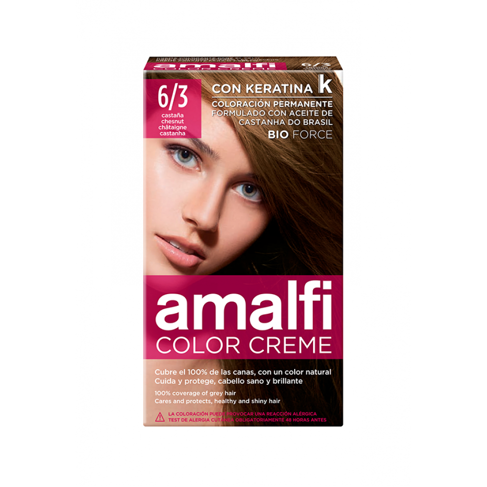 AMALFI Color Creme 6/3 Castanha Pack 3 Cx. 12